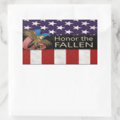 Ehre für das gefallene Militär Rechteckiger Aufkleber (Tasche)