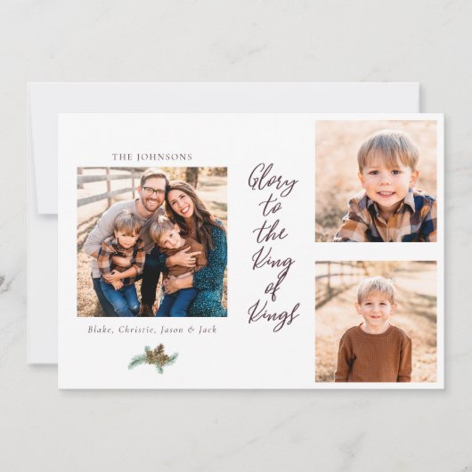 Ehre für den König der Könige Foto Collage Weihnac (Vorderseite)