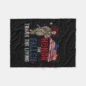 Ehre für die Toten dank der "Living US Flag" Fleecedecke (Vorderseite (Horizontal))