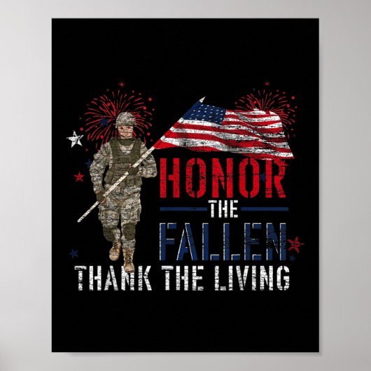 Ehre für die Toten dank der "Living US Flag" Poster (Vorne)