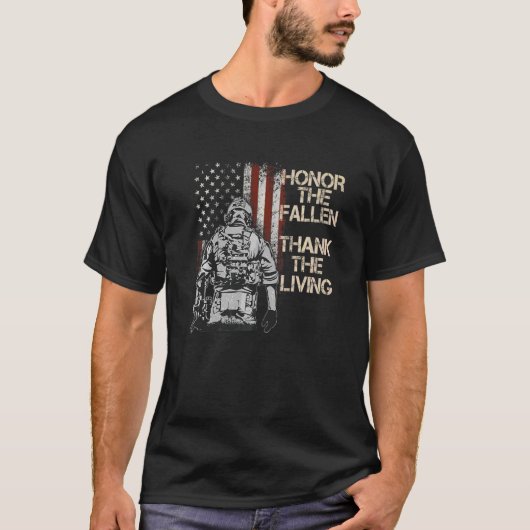 Ehre für die Toten - Danke für die lebendige ameri T-Shirt (Vorderseite)