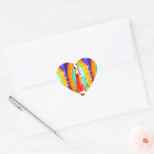 Ehre für unsere Dame von Guadalupe Herz-Aufkleber (Umschlag)