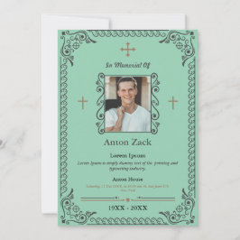 Ehre ihres Gedächtnisses: Verzierte Beerdigung Einladung