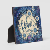 Ehre Inspiration Herz Hübsch Blau Fotoplatte (Vorderseite)