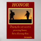 Ehre lebt im Ehrenkampf des Militärs Poster (Vorne)