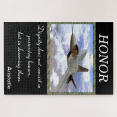 Ehre. mit einem Jet-Kämpfer hoch über den Wolken Puzzle (Horizontal)