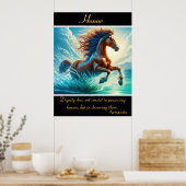 Ehre reflektiert türkisfarbene Splashes Poster (Küche)