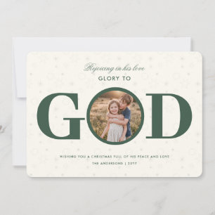 Ehre sei Gott Familienfoto Religiöses Weihnachten