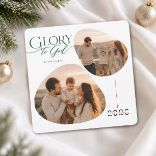 Ehre sei Gott Gesegnete Familie Weihnachten Zwei F