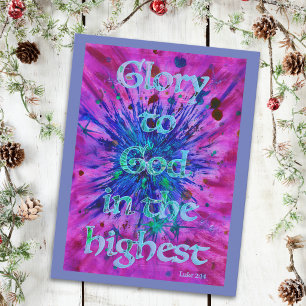 'Ehre sei Gott in der Höhe' Bibel Weihnachtskunst Feiertagspostkarte
