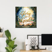 Ehre sei Gott - Inspirierende Kunst #1 Poster (Heimbüro)