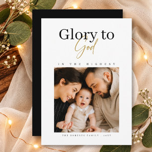 Ehre sei Gott Religiöse Minimal Foto Weihnachten
