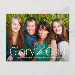 Ehre sei Gott Religiöse Weihnachtskarte Postkarte