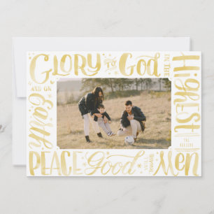 Ehre sei Gott Watercolor Brush Lettering Feiertagskarte