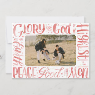 Ehre sei Gott Watercolor Brush Lettering Feiertagskarte