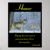 Ehre spricht über das majestätische Schlichte der  Poster (Vorne)