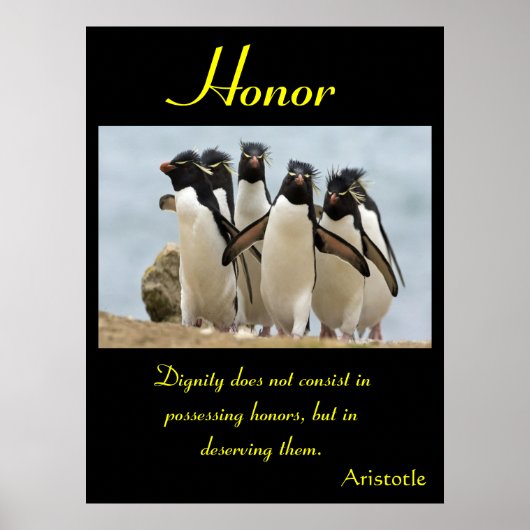 Ehre steht mitten in der Majestät der Natur Poster (Vorne)