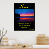 Ehre steigt unter dem Morgenlicht Poster (Küche)