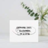 Ehre Thy Bassoon Player Postkarte (Stehend Vorderseite)