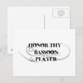 Ehre Thy Bassoon Player Postkarte (Vorne/Hinten)