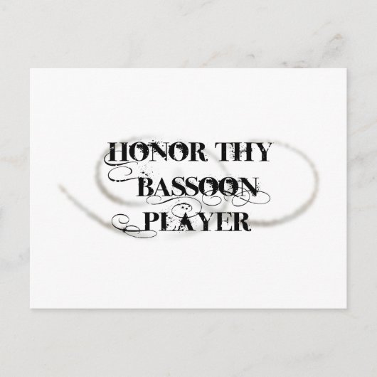 Ehre Thy Bassoon Player Postkarte (Vorderseite)