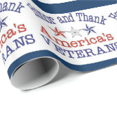Ehre und Dank an die amerikanischen Veteranen Geschenkpapier (Rolleneckpunkt)