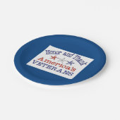 Ehre und Dank an die amerikanischen Veteranen Pappteller (Schrägansicht)