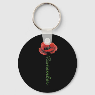 Ehre und Gedächtnis Poppy Blume Crew Summ Schlüsselanhänger