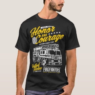 Ehre und Mut Feuerwehr Feuerwehr Feuerwehrwagen T-Shirt