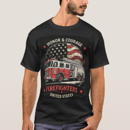 Ehre und Mut Feuerwehrleute Vereinte Staaten T-Shirt