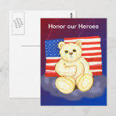 Ehre unsere Helden Teddy Postcard Postkarte (Vorne/Hinten)