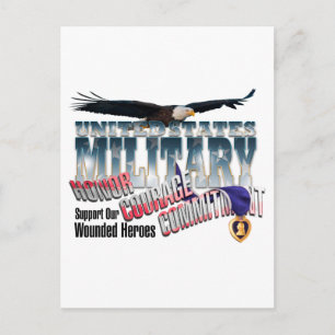 Ehre unsere militärischen Helden Postkarte