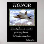 Ehre vereint den entschlossenen und tapferen Krieg Poster (Vorne)