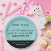 EHREN DES Personalisierten kirchlichen Geschäfts Pappteller (Party)