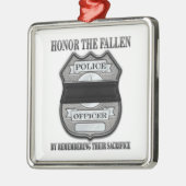 Ehren Sie das Fallen2 Silbernes Ornament (Links)