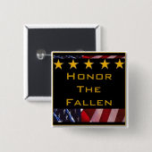 Ehren Sie den gefallenen Militärtribut Button (Vorne & Hinten)
