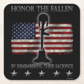 Ehren Sie gefallen Rechteckiger Pappuntersetzer (Vorderseite)