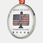 Ehren Sie gefallen Silbernes Ornament (Links)