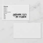 Ehren Sie Thy Metzger Visitenkarte (Vorne/Hinten)