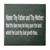 Ehren Sie Thy Vater und Thy Mutter Fliese (Vorderseite)