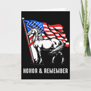 Ehren und erinnern patriotisches Pferd amerikanisc Karte