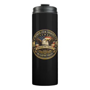 Ehren wir unsere Helden Militär-Münze Patriotische Thermosbecher