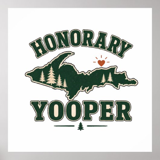 Ehren-Yooper - Oberhalb der Halbinsel Michigan Poster (Vorne)