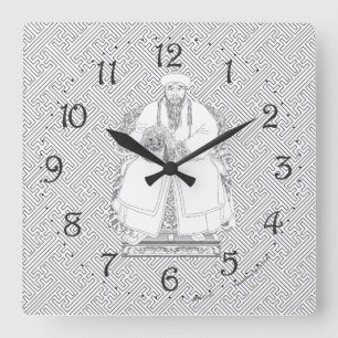 Ehrenahne Wanduhr im Quadratdesign