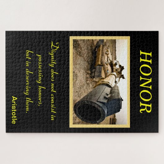 Ehrenamerikanisches Panzerfass für Sie Puzzle (Horizontal)