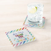 ehrenamtlich danken, dass Sie eine andere Glasuntersetzer (Schrägansicht)