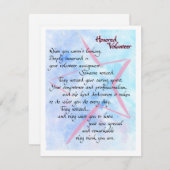 Ehrenamtliche Dankeschön Karte (Vorne/Hinten)