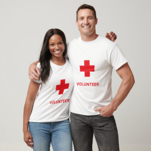 Ehrenamtliche & Erste Hilfe, Kreuz, Krankenwagen,  T-Shirt