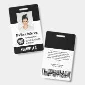 Ehrenamtliche Foto-ID-Ausweise mit Clip oder Band Ausweis (Front & Back)