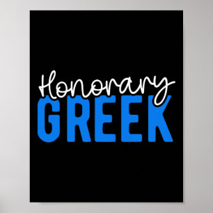 Ehrenamtliche griechische lustige griechische Flag Poster